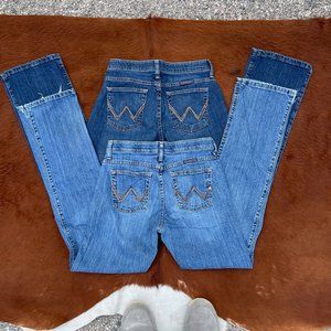 lot of 2 pairs of WRANGLER Q-Baby jeans  size 5/6 x 34